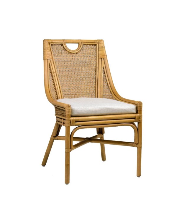 SILLA BISTRO RATTAN CON COJÍN