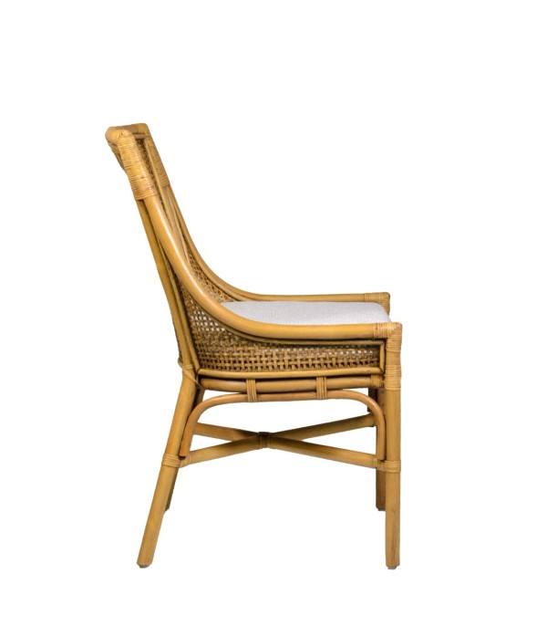 SILLA BISTRO RATTAN CON COJÍN
