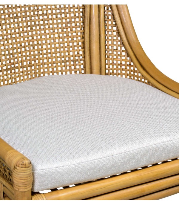 SILLA BISTRO RATTAN CON COJÍN