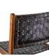 SILLA TEKA PIEL NEGRA