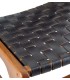 SILLA TEKA PIEL NEGRA