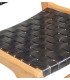 SILLA TEKA NATURAL PIEL NEGRA