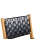 SILLA TEKA NATURAL PIEL NEGRA