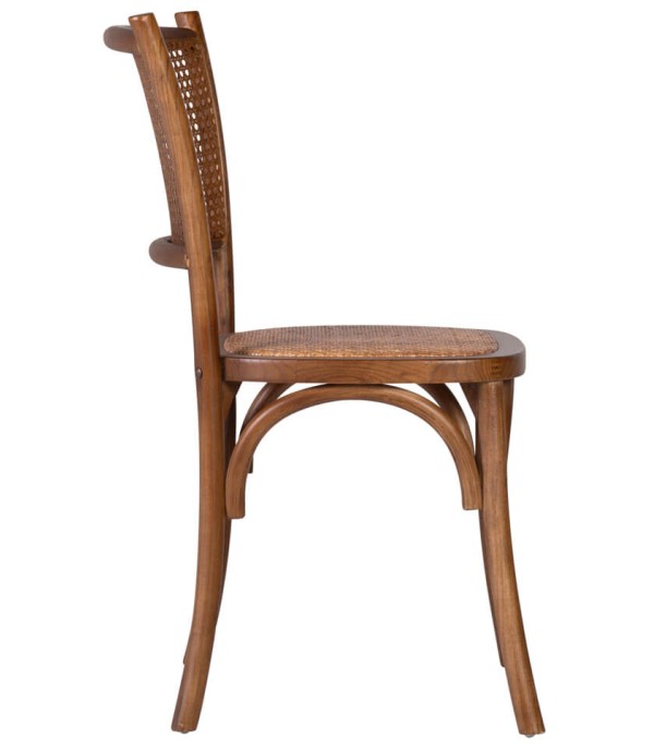 SILLA MANILA RESPALDO CUADRADO