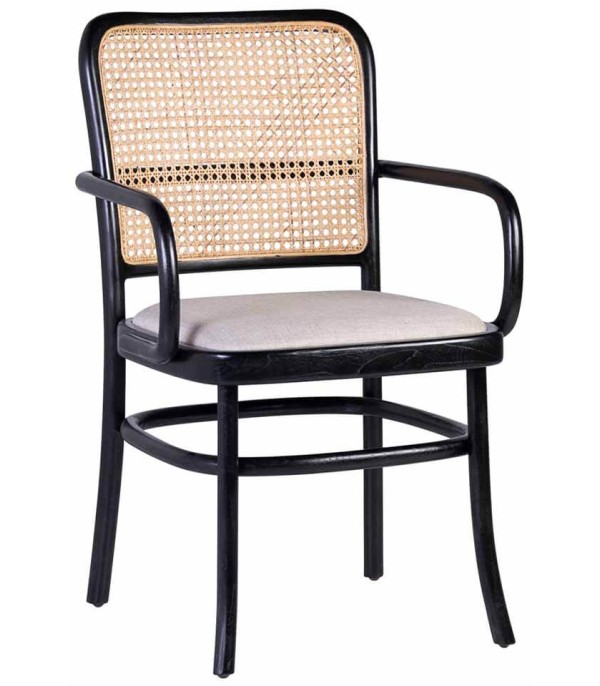 SILLÓN TEKA NEGRO TAPIZADO