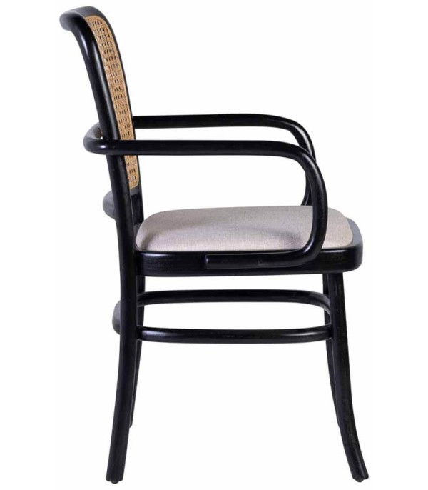 SILLÓN TEKA NEGRO TAPIZADO