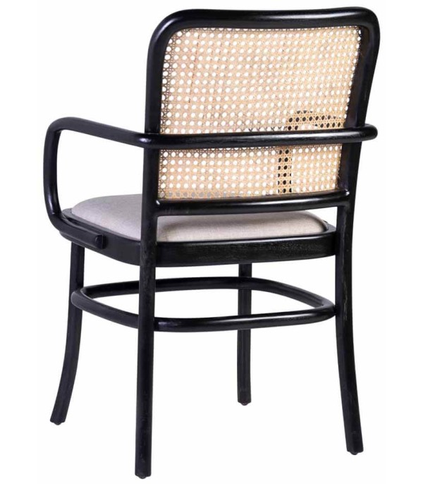 SILLÓN TEKA NEGRO TAPIZADO