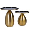 MESA AUXILIAR DORADA SET DE 2