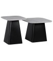 MESA AUXILIAR MÁRMOL NEGRA SET DE 2