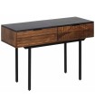 CONSOLA MARRÓN NEGRO MADERA HIERRO