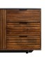APARADOR MARRÓN NEGRO MADERA HIERRO