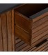 APARADOR MARRÓN NEGRO MADERA HIERRO