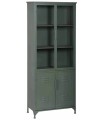 VITRINA VERDE MENTA METAL CRISTAL 72X35X178 CM