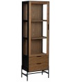VITRINA NEGRO NATURAL DM MADERA