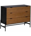 CÓMODA NEGRO NATURAL DM MADERA