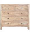 CÓMODA NATURAL MADERA MINDI 5 CAJONES