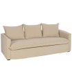 SOFÁ 3 PLAZAS BEIGE TEJIDO MADERA 220 X 95 X 90 CM