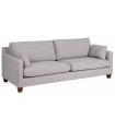 SOFÁ 3 PLAZAS GRIS TEJIDO MADERA 221 X 90 X 87 CM