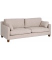 SOFÁ 3 PLAZAS BEIGE TEJIDO MADERA 221 X 90 X 87 CM