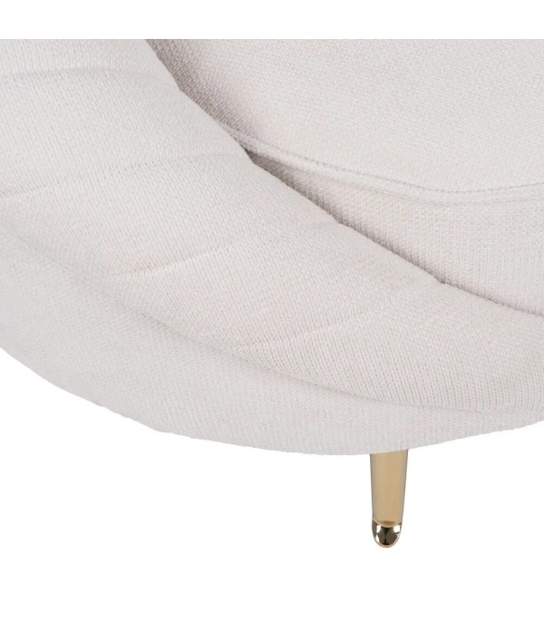 SOFÁ 3 PLAZAS CREMA TEJIDO METAL