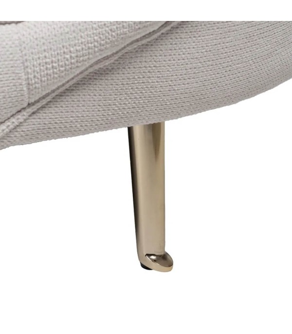 SOFÁ 3 PLAZAS CREMA TEJIDO METAL