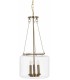 LÁMPARA TECHO ORO METAL CRISTAL