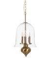 LÁMPARA TECHO ORO METAL CRISTAL 33 X 33 X 54 CM