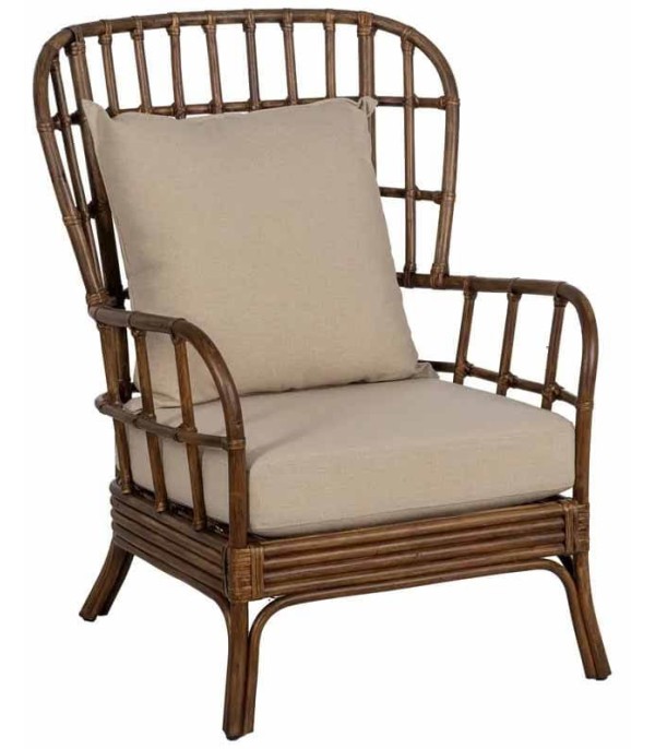 SILLÓN MARRÓN RATÁN