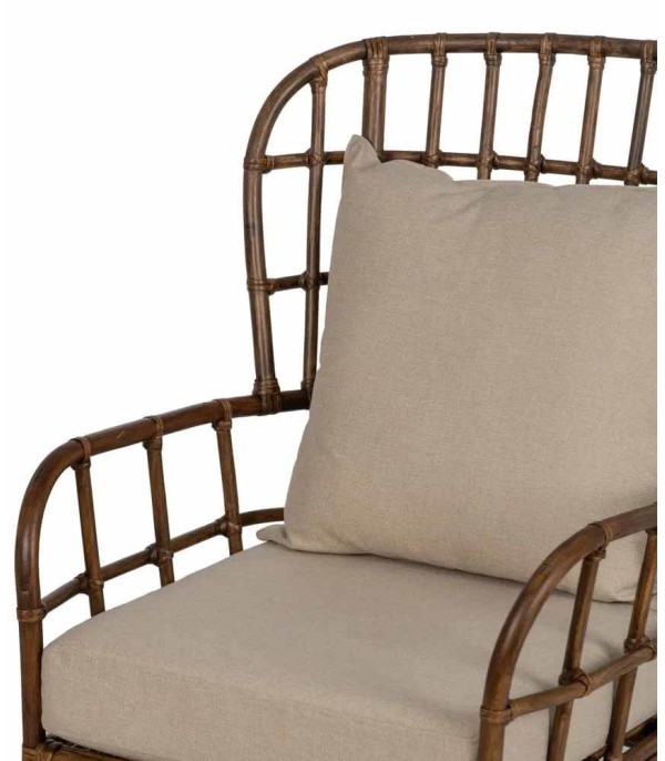 SILLÓN MARRÓN RATÁN