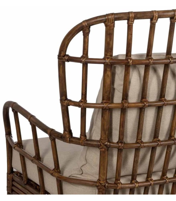 SILLÓN MARRÓN RATÁN