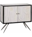 MUEBLE RECIBIDOR BLANCO NEGRO