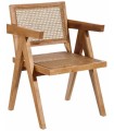 SILLA NATURAL RATÁN MADERA MORAIRA 51 X 46 X 76 CM