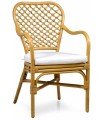 SILLÓN BISTRO RATTAN CON COJÍN GUARDAMAR 56 x 64 x 95 CM