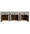 APARADOR OLMO MACIZO 220X45X85 6 PUERTAS 6 CAJONES