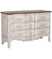 CÓMODA MADERA MINDI DECAPADO BLANCO
