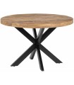 MESA COMEDOR NATURAL NEGRO MADERA HIERRO