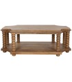 MESA CENTRO MANGO TORNEADA NATURAL