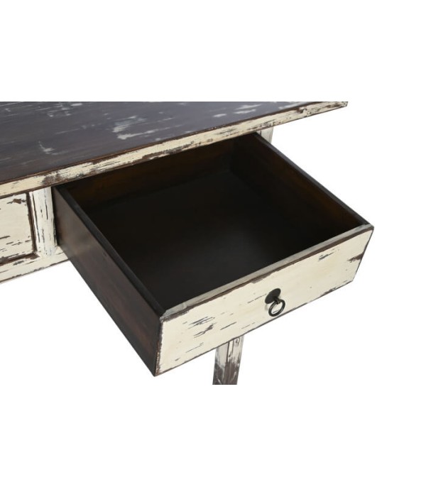 CONSOLA OLMO MACIZO DECAPE BLANCO