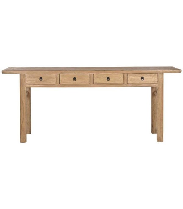 CONSOLA OLMO MACIZO NATURAL