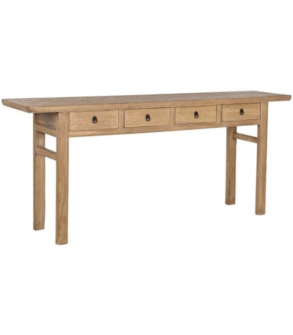CONSOLA OLMO MACIZO NATURAL