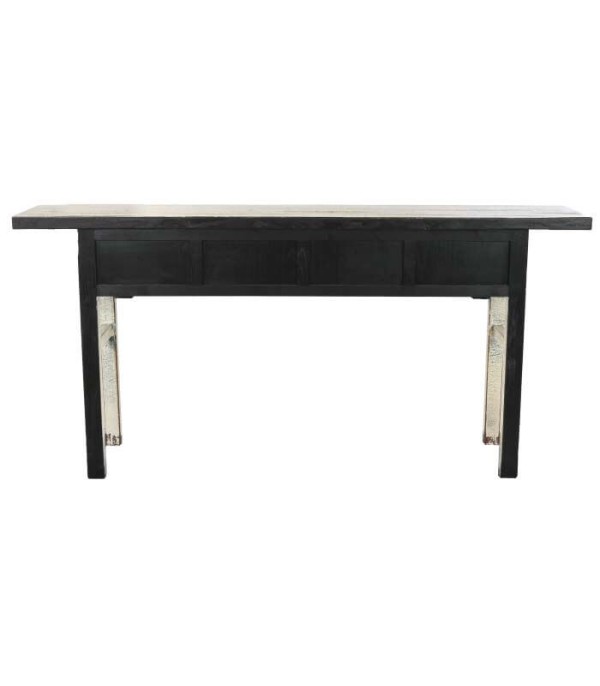 CONSOLA OLMO MACIZO 4 CAJONES LACADO
