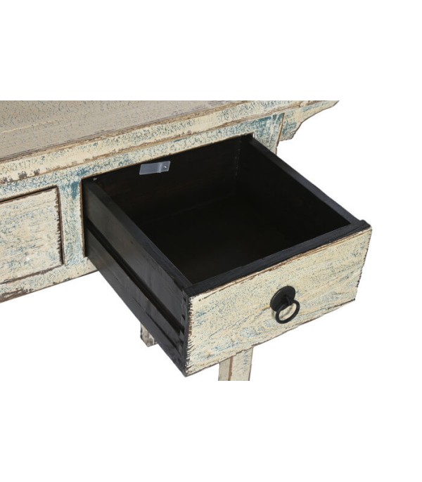 CONSOLA OLMO MACIZO 4 CAJONES LACADO