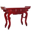 CONSOLA OLMO METAL 3 CAJONES ROJO