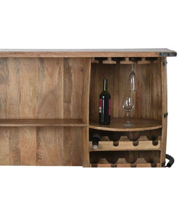 MUEBLE BAR MANGO METAL BARRIL