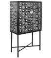 MUEBLE BAR HUESO HIERRO TARACEA BICOLOR 80X40X153 CM