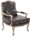 SILLÓN PU RUBBERWOOD DESGASTADO MARRÓN 70X66X94 CM