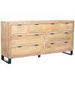 CAJONERA MANGO METAL MARRÓN 180X45X91 CM