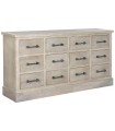 CÓMODA MADERA DE HEVEA METAL
