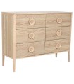 CÓMODA ABETO MDF NATURAL 120X40X90 CM