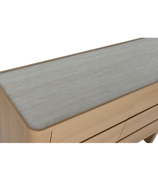 CÓMODA MARMOL MDF TRAVERTINO